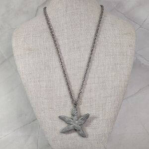 Vintage International Pewter Starfish Necklace